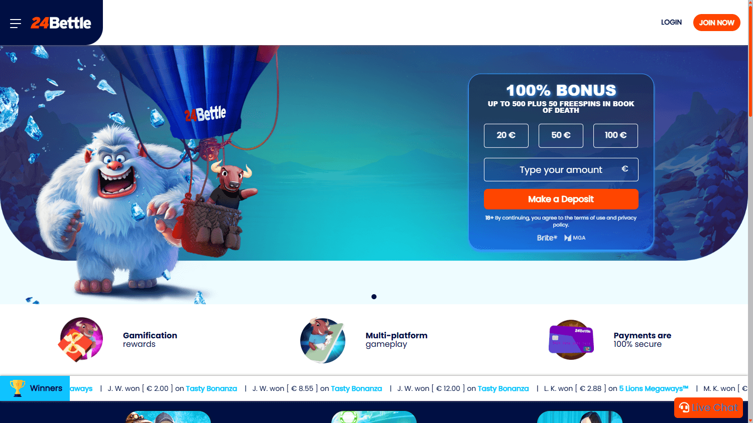 24Bettle Casino Desktop screenshot